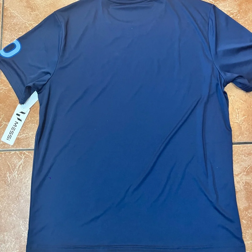 NEW Messi Collection Mens Athletic Shirt Size XL Lionel Messi Blue Short Sleeve - Picture 5 of 5